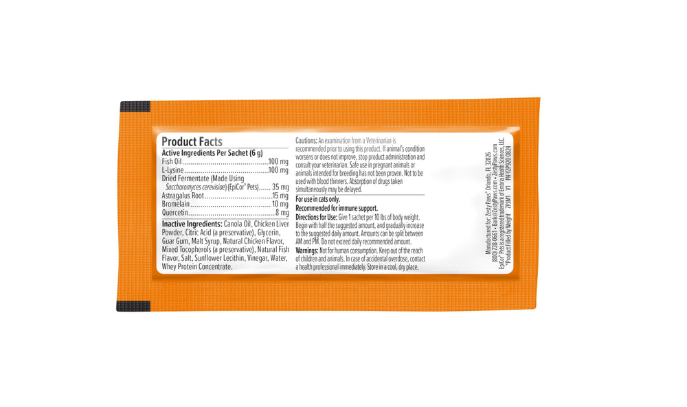 Zesty Paws Cat Allergy Relief package shown from an alternate angle.
