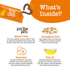 Zesty Paws Cat Allergy Relief squeeze-treat format shown up close.