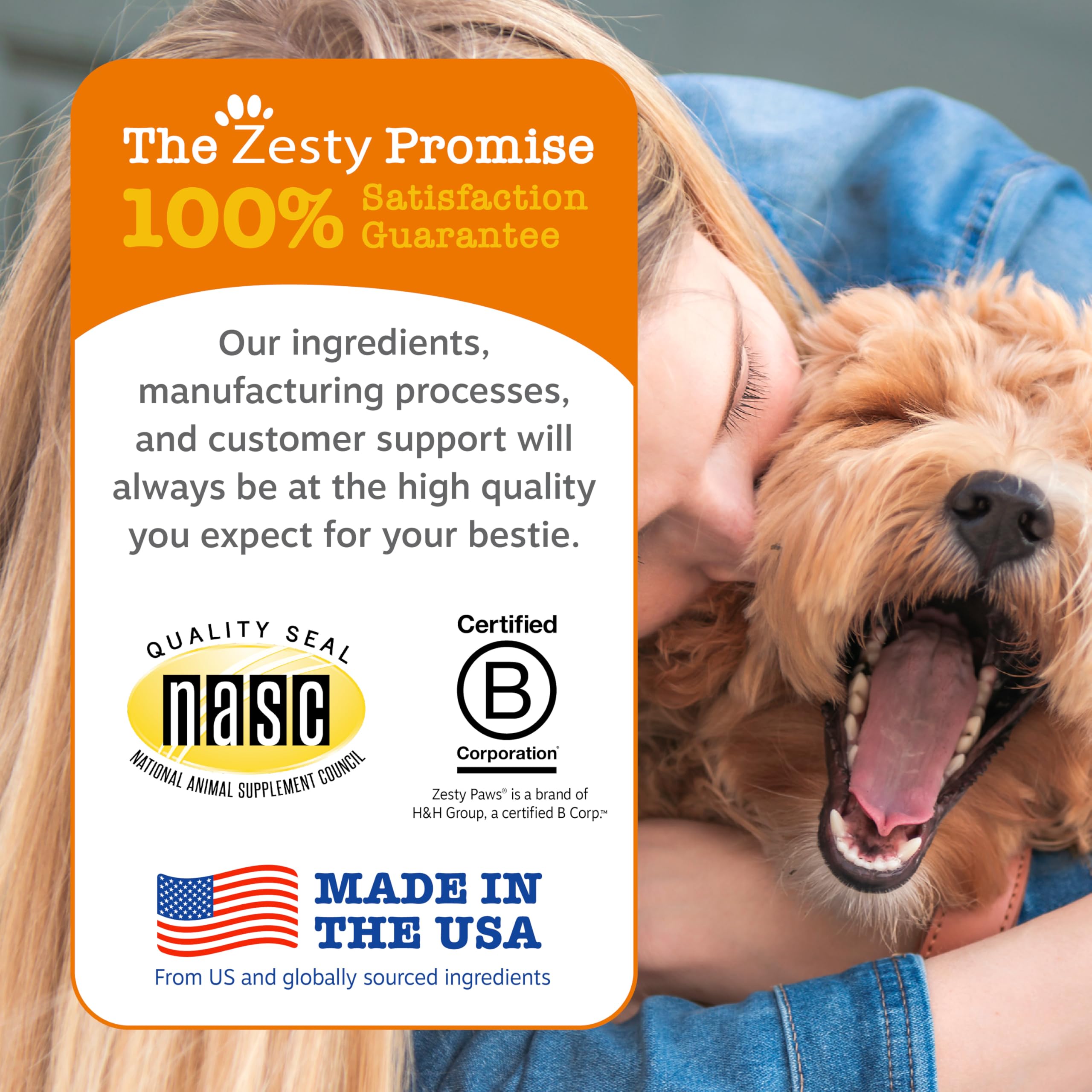 The 12-count pack of Zesty Paws dental dog bones.