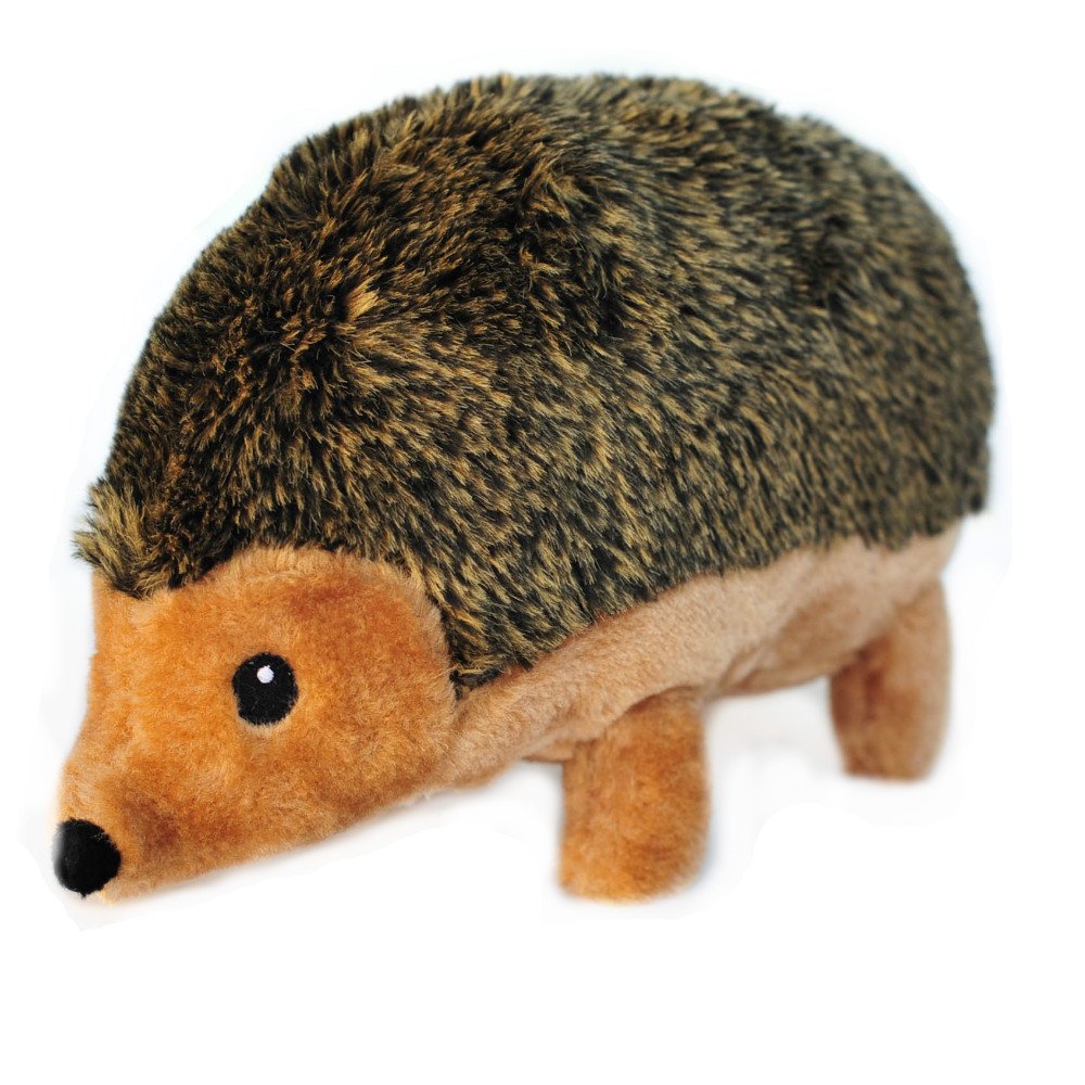 ZippyPaws Hedgehog dog toy shown from the front with its plush hedgehog design.