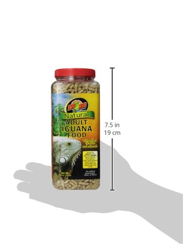 Zoo Med Natural Iguana Food Formula highlighting dandelion greens, yucca and other plants.